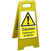 Free Standing Sign 300x600 Poly Caution Cleaning in Progress Ref FSS007300x600 Free Standing Sign 300x600 Poly Caution Cleaning in Progress Ref FSS007300x600