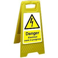 Floor Sign 300x600 Poly Danger Electriical Work in Progress Ref FSS012300x600 Floor Sign 300x600 Poly Danger Electriical Work in Progress Ref FSS012300x600