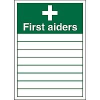Stewart Superior KS007SRP Screw Plastic Sign 600x400 - First Aiders Stewart Superior KS007SRP Screw Plastic Sign 600x400 - First Aiders