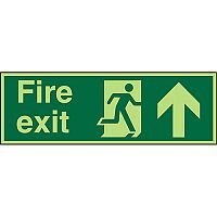 Photolum Sign 2mm 450x150 Fire Exit Man Running Right & Arrow Pointing Up Photolum Sign 2mm 450x150 Fire Exit Man Running Right & Arrow Pointing Up