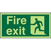 Photolum Exit Sign 2mm 300x150 Fire Exit Man Running Left Photolum Exit Sign 2mm 300x150 Fire Exit Man Running Left