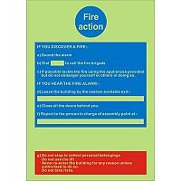 Photoluminescent Safe Sign 200x300 Fire Action Self Adhesive Vinyl Photoluminescent Safe Sign 200x300 Fire Action Self Adhesive Vinyl