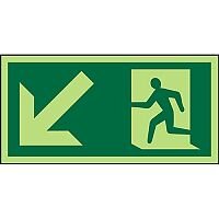 Photolum Sign 300x150 1mm Plastic Man Running & Arrow Down Left Photolum Sign 300x150 1mm Plastic Man Running & Arrow Down Left