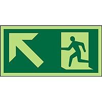 Photoluminescent Exit Sign 2mm Wheelchair Pictogram /Man Run & Up Left Arrow PVC Photoluminescent Exit Sign 2mm Wheelchair Pictogram /Man Run & Up Left Arrow PVC