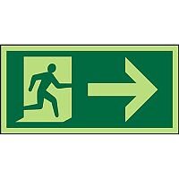 Photolum Sign 300x150 Man Running & Arrow Right 1mm Plastic Photolum Sign 300x150 Man Running & Arrow Right 1mm Plastic