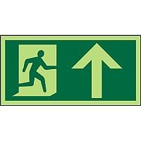 Photolum Sign 300x150 1mm Plastic Man Running Right & Arrow Up Photolum Sign 300x150 1mm Plastic Man Running Right & Arrow Up