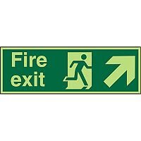 Photolum Sign 600x200 Fire Exit Man Running Arrow Pointing Up Right Photolum Sign 600x200 Fire Exit Man Running Arrow Pointing Up Right