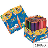 Bic Kids Evolution Ecolutions Colour Pencils Assorted Wallet Pack of 288 Bic Kids Evolution Ecolutions Colour Pencils Assorted Wallet Pack of 288
