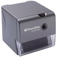 Swordfish Electric Pencil Sharpener Auto-feed Auto-eject Safety Shutter 8mm dia. Silver Ref 40327 Swordfish Electric Pencil Sharpener Auto-feed Auto-eject Safety Shutter 8mm dia. Silver Ref 40327