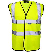 Supertouch High Visibility Vest with Velcro and Black Binding Small Yellow Ref 35241 Supertouch High Visibility Vest with Velcro and Black Binding Small Yellow Ref 35241