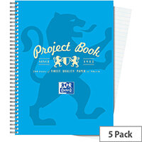 Oxford A5+ Campus 200 Pages 90gsm Wirebound 2-Hole Punched Ruled Margin Perforated Card Cover Project Book Assorted Colours Pack of 5 Ref 400020082 Oxford A5+ Campus 200 Pages 90gsm Wirebound 2-Hole Punched Ruled Margin Perforated Card Cover Project Book Assorted Colours Pack of 5 Ref 400020082