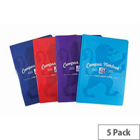 Oxford Campus A4 Casebound Notebook Soft Cover Ruled Margin 90gsm 192 Pages Assorted Pack 5 Oxford Campus A4 Casebound Notebook Soft Cover Ruled Margin 90gsm 192 Pages Assorted Pack 5