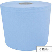 Maxima Centrefeed Cleaning Paper Towels Tissue Rolls 3-Ply 114m Blue Pack of 6 Maxima Centrefeed Cleaning Paper Towels Tissue Rolls 3-Ply 114m Blue Pack of 6