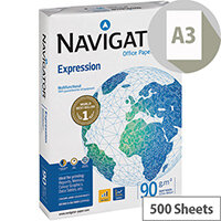 Navigator A3 Expression Paper Extra Smooth 90gsm White 500 Sheets Navigator A3 Expression Paper Extra Smooth 90gsm White 500 Sheets