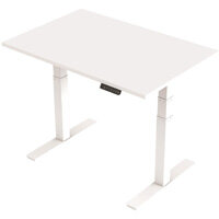 1200x800mm Height Adjustable Rectangular Sit-Stand Desk White with White Frame 1200x800mm Height Adjustable Rectangular Sit-Stand Desk White with White Frame