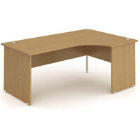 L-Shaped Corner Right Hand Panel End Office Desk Oak W1800mm L-Shaped Corner Right Hand Panel End Office Desk Oak W1800mm