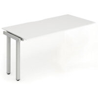 Evolve Plus Single Extension Kit For Silver Frame Bench Desk W1600mm White