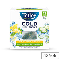 Tetley Cold Infusions Mint Lemon & Cucumber Ref 1603A Pack of 12 Tetley Cold Infusions Mint Lemon & Cucumber Ref 1603A Pack of 12