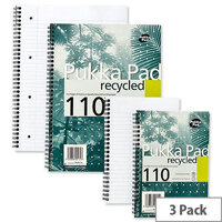 Pukka Pad A5 Wirebound Notebook Recycled Punched RCA5/110 Pack 3 Pukka Pad A5 Wirebound Notebook Recycled Punched RCA5/110 Pack 3