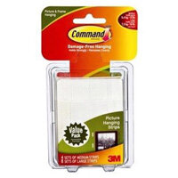 Command Medium and Large Picture Hanging Strips Value Pack 4 Sets of Medium Strips, 8 Sets of Large Strips Command Medium and Large Picture Hanging Strips Value Pack 4 Sets of Medium Strips, 8 Sets of Large Strips
