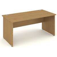 Impulse Rectangular Office Desk W1400xD800xH730mm Panel End Legs Oak