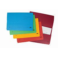 Elba Strongline Foolscap Document Wallet Half-Flap 320g/m2 Assorted Pack 10 Elba Strongline Foolscap Document Wallet Half-Flap 320g/m2 Assorted Pack 10