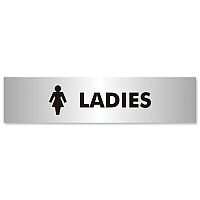 Stewart Superior Ladies Sign Brushed Aluminium Acrylic 190x45mm Stewart Superior Ladies Sign Brushed Aluminium Acrylic 190x45mm