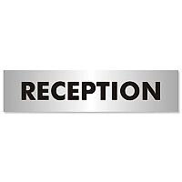 Stewart Superior Reception Sign Brushed Aluminium Acrylic 190x45mm Stewart Superior Reception Sign Brushed Aluminium Acrylic 190x45mm