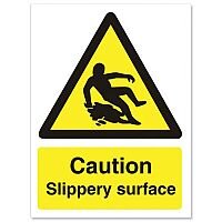 Stewart Superior Caution Slippery Surface Sign Self Adhesive Vinyl 150x200mm Stewart Superior Caution Slippery Surface Sign Self Adhesive Vinyl 150x200mm