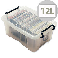 Strata Smart Storage Box Clip on Lid 12 Litres Clear Strata Smart Storage Box Clip on Lid 12 Litres Clear
