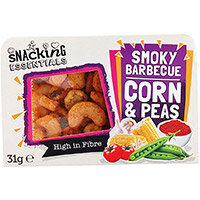 Snacking Essentials Smokey Barbecue Corn & Peas Snack Pot 31g Ref 512531 (Pack 9) Snacking Essentials Smokey Barbecue Corn & Peas Snack Pot 31g Ref 512531 (Pack 9)