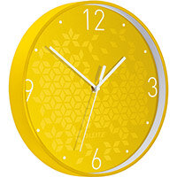 Leitz WOW Wall Clock 291x291x43mm Yellow Ref 90150016 Leitz WOW Wall Clock 291x291x43mm Yellow Ref 90150016