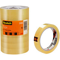 Scotch 508 Clear Tape 19mmx66m Clear Ref 7000080794 Pack of 8 Scotch 508 Clear Tape 19mmx66m Clear Ref 7000080794 Pack of 8