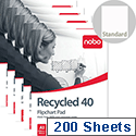 Nobo Recycled A1 Flipchart Pad Perforated 100gsm 40 Sheets Pack 5 Nobo Recycled A1 Flipchart Pad Perforated 100gsm 40 Sheets Pack 5