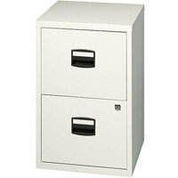 PFA2 A4 Home Filer 2-Drawer Lockable Filing Cabinet White PFA2 A4 Home Filer 2-Drawer Lockable Filing Cabinet White