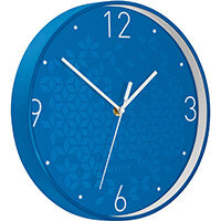 Leitz WOW Wall Clock 291x291x43mm Blue Ref 90150036 Leitz WOW Wall Clock 291x291x43mm Blue Ref 90150036