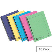 Europa A5 Notemaker Book Sidebound 80g/m2 120 Pages Ruled Assorted Pack of 10 Europa A5 Notemaker Book Sidebound 80g/m2 120 Pages Ruled Assorted Pack of 10