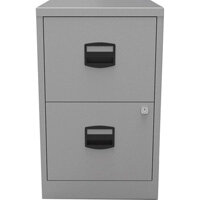 PFA2 A4 Home Filer 2-Drawer Lockable Filing Cabinet Silver PFA2 A4 Home Filer 2-Drawer Lockable Filing Cabinet Silver
