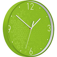 Leitz WOW Wall Clock 291x291x43mm Green Ref 90150054 Leitz WOW Wall Clock 291x291x43mm Green Ref 90150054