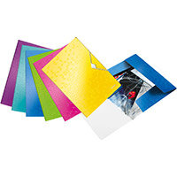 Leitz WOW 3 Flap Folder PP Elastic Straps A4 Assorted Ref 45990099 Pack of 20 Leitz WOW 3 Flap Folder PP Elastic Straps A4 Assorted Ref 45990099 Pack of 20