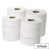 Maxima Mini Jumbo Toilet Dispenser Refill Tissue Rolls 2-Ply 200m White Pack of 12 Maxima Mini Jumbo Toilet Dispenser Refill Tissue Rolls 2-Ply 200m White Pack of 12
