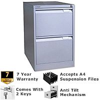 2 Drawer Steel Filing Cabinet Flush Front Silver Bisley BS2E 2 Drawer Steel Filing Cabinet Flush Front Silver Bisley BS2E