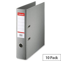 Esselte No. 1 Power Lever Arch File 75mm Spine A4 Grey Pack of 10 Esselte No. 1 Power Lever Arch File 75mm Spine A4 Grey Pack of 10