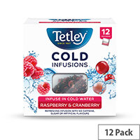 Tetley Cold Infusions Raspberry & Cranberry Ref 4692A Pack of 12 Tetley Cold Infusions Raspberry & Cranberry Ref 4692A Pack of 12