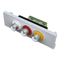 VISION Techconnect 3-Phono RCA Module for Composite Video and Audio VISION Techconnect 3-Phono RCA Module for Composite Video and Audio