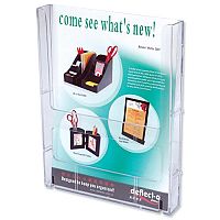 Deflecto Modular Literature Holder A4 Clear Lit-loc Wall Mountable Deflecto Modular Literature Holder A4 Clear Lit-loc Wall Mountable