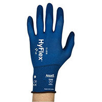 Ansell HyFlex 18 Gauge, Size 6 Multi-Purpose Palm Coated Light-Duty Work Gloves Blue Ansell HyFlex 18 Gauge, Size 6 Multi-Purpose Palm Coated Light-Duty Work Gloves Blue