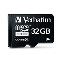 Verbatim Micro SDHC Card Including Adapter 32GB Black Ref 44083 Verbatim Micro SDHC Card Including Adapter 32GB Black Ref 44083