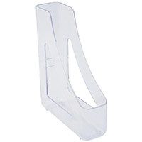 A4 Foolscap Corporate Magazine File Vertical Storage Crystal Clear for Magazines and Books A4 Foolscap Corporate Magazine File Vertical Storage Crystal Clear for Magazines and Books