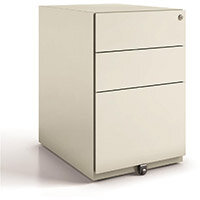 Tall Mobile Steel Pedestal Under Desk 3 Drawer 2 Stationery & 1 Filing Goose Grey Ref NWA52M7SSF-av4 Tall Mobile Steel Pedestal Under Desk 3 Drawer 2 Stationery & 1 Filing Goose Grey Ref NWA52M7SSF-av4
